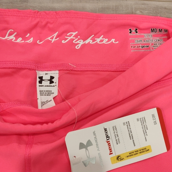NWT Pink Under Armour Heat Gear Capri - Picture 2 of 7